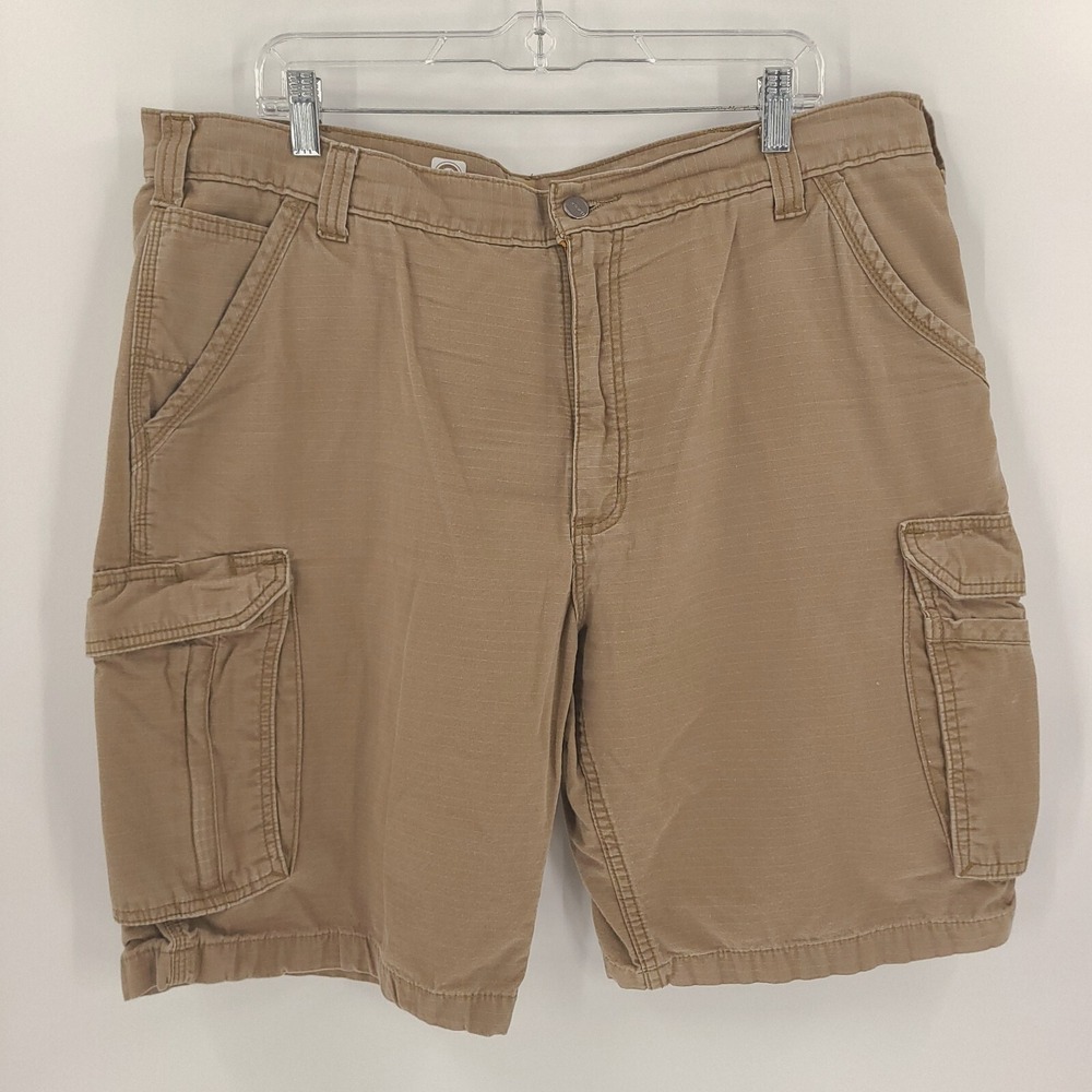 Carhartt Shorts Mens 40 Brown Force Cargo Pockets Workwear Utility